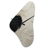 Minimalism Black And White Paint Reunion - Asymmetric Metal Wall Clock