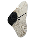 Minimalism Black And White Paint Reunion - Asymmetric Metal Wall Clock