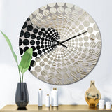 Minimalism Black And White Paint Reunion - Coastal Metal Wall Clock