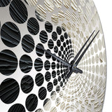 Minimalism Black And White Paint Reunion - Coastal Metal Wall Clock
