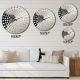 Minimalism Black And White Paint Reunion - Coastal Metal Wall Clock