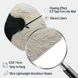 Minimalism Black And White Paint Reunion - Asymmetric Metal Wall Clock