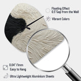 Minimalism Black And White Paint Reunion - Asymmetric Metal Wall Clock