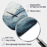 Minimalism Black And Blue Paint Wave II - Asymmetric Metal Wall Clock