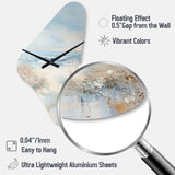Coastal Ocean Charm In Winter - Asymmetric Metal Wall Clock