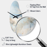 Coastal Ocean Charm In Winter - Asymmetric Metal Wall Clock