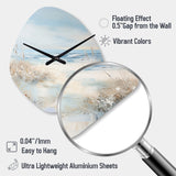 Coastal Ocean Charm In Winter - Asymmetric Metal Wall Clock