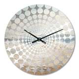 Modern Coastal Beige And Grey River - Coastal Metal Wall Clock