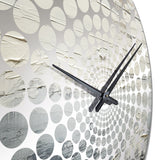 Black And White Paint River - Abstract Metal Wall Clock