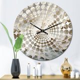 White And Blue Wave Papercut Style II - Coastal Metal Wall Clock