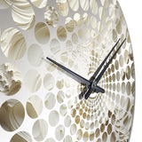 White And Blue Wave Papercut Style II - Coastal Metal Wall Clock