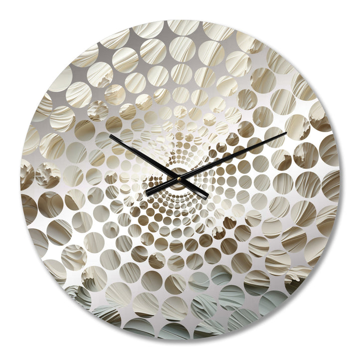 White And Blue Wave Papercut Style II - Coastal Metal Wall Clock