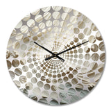 White And Blue Wave Papercut Style II - Coastal Metal Wall Clock