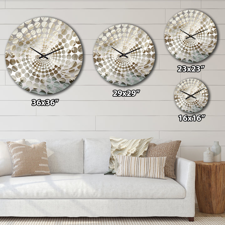 White And Blue Wave Papercut Style II - Coastal Metal Wall Clock