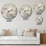 White And Blue Wave Papercut Style II - Coastal Metal Wall Clock