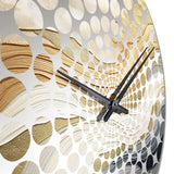 White And Blue Coastal Waves Fusion - Abstract Metal Wall Clock