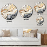 White And Blue Coastal Waves Fusion - Abstract Metal Wall Clock