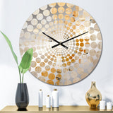 Beige And Gold Dream Collage - Abstract Metal Wall Clock