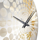 Beige And Gold Dream Collage - Abstract Metal Wall Clock