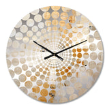Beige And Gold Dream Collage - Abstract Metal Wall Clock