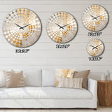 Beige And Gold Dream Collage - Abstract Metal Wall Clock