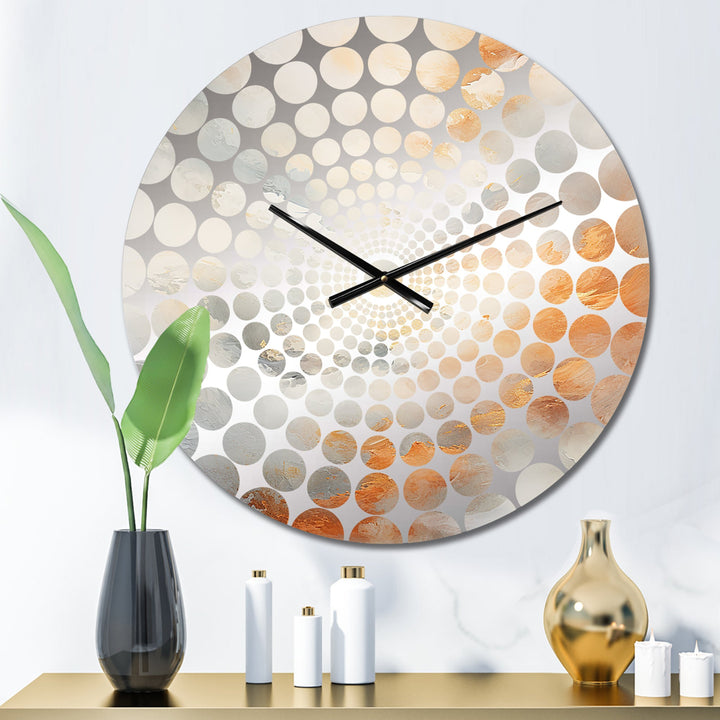 Mystic Grey Clouds Horizon I - Food &amp; Beverage Metal Wall Clock