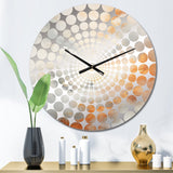 Mystic Grey Clouds Horizon I - Food & Beverage Metal Wall Clock
