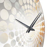 Mystic Grey Clouds Horizon I - Food & Beverage Metal Wall Clock