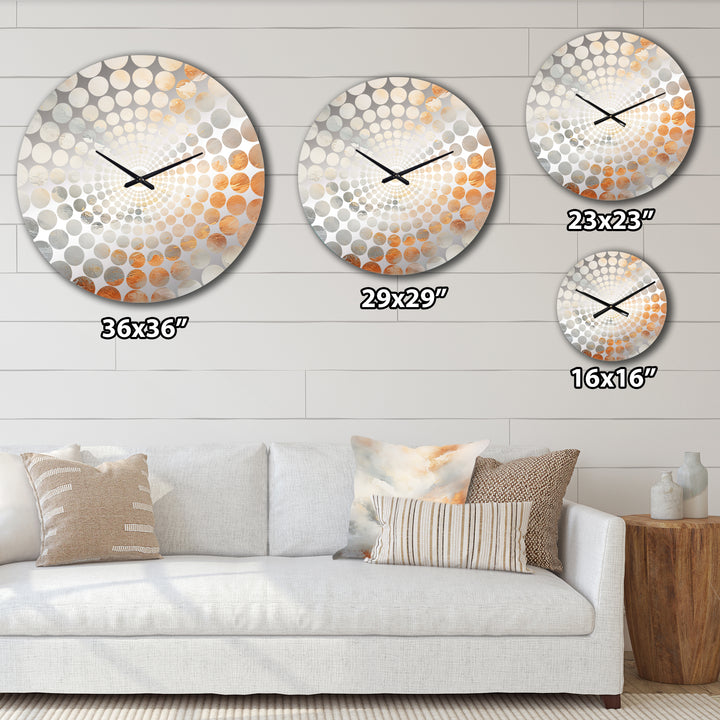 Mystic Grey Clouds Horizon I - Food &amp; Beverage Metal Wall Clock
