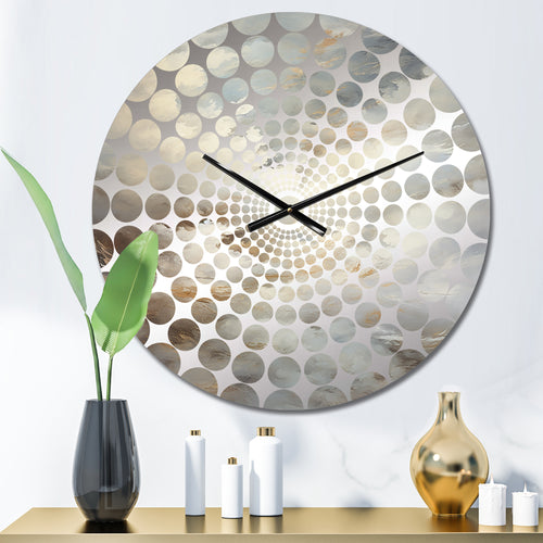 Mystic Grey Clouds Horizon II - Food & Beverage Metal Wall Clock