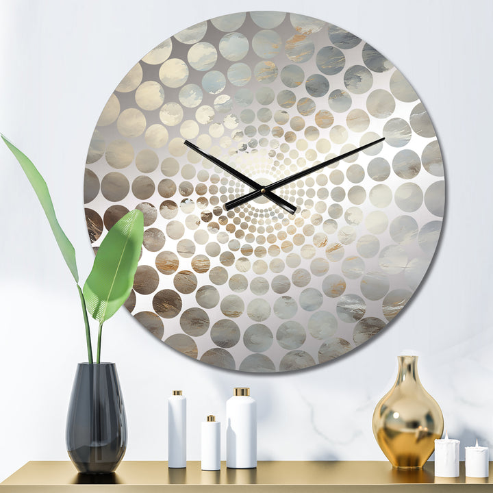 Mystic Grey Clouds Horizon II - Food &amp; Beverage Metal Wall Clock