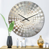 Mystic Grey Clouds Horizon II - Food & Beverage Metal Wall Clock
