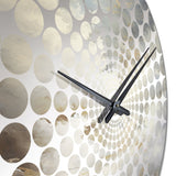 Mystic Grey Clouds Horizon II - Food & Beverage Metal Wall Clock