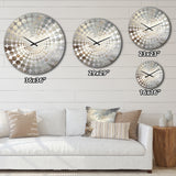 Mystic Grey Clouds Horizon II - Food & Beverage Metal Wall Clock