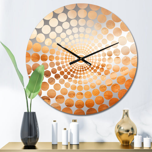 Beige Sandy Clouds Horizon - Landscapes Metal Wall Clock