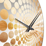 Beige Sandy Clouds Horizon - Landscapes Metal Wall Clock
