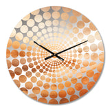 Beige Sandy Clouds Horizon - Landscapes Metal Wall Clock