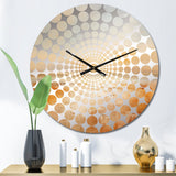 Beige Sandy Clouds Horizon II - Landscapes Metal Wall Clock