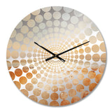 Beige Sandy Clouds Horizon II - Landscapes Metal Wall Clock