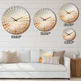 Beige Sandy Clouds Horizon II - Landscapes Metal Wall Clock
