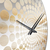 Beige Sandy Clouds Horizon III - Landscapes Metal Wall Clock