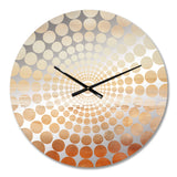 Beige Sandy Clouds Horizon IV - Landscapes Metal Wall Clock