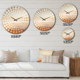Beige Sandy Clouds Horizon IV - Landscapes Metal Wall Clock