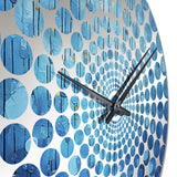 Abstract Rainy Blue Collage I - Abstract Metal Wall Clock