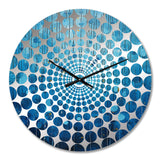 Abstract Rainy Blue Collage I - Abstract Metal Wall Clock
