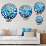 Abstract Rainy Blue Collage I - Abstract Metal Wall Clock