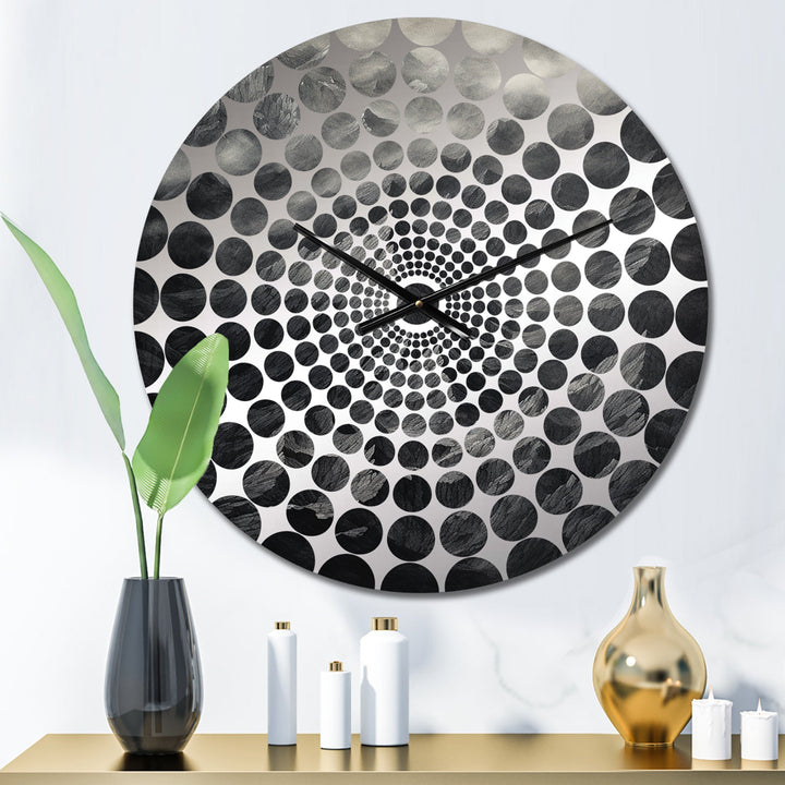 Mountains Percolated Peaks II - Landscapes Metal Wall Clock
