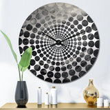 Mountains Percolated Peaks II - Landscapes Metal Wall Clock