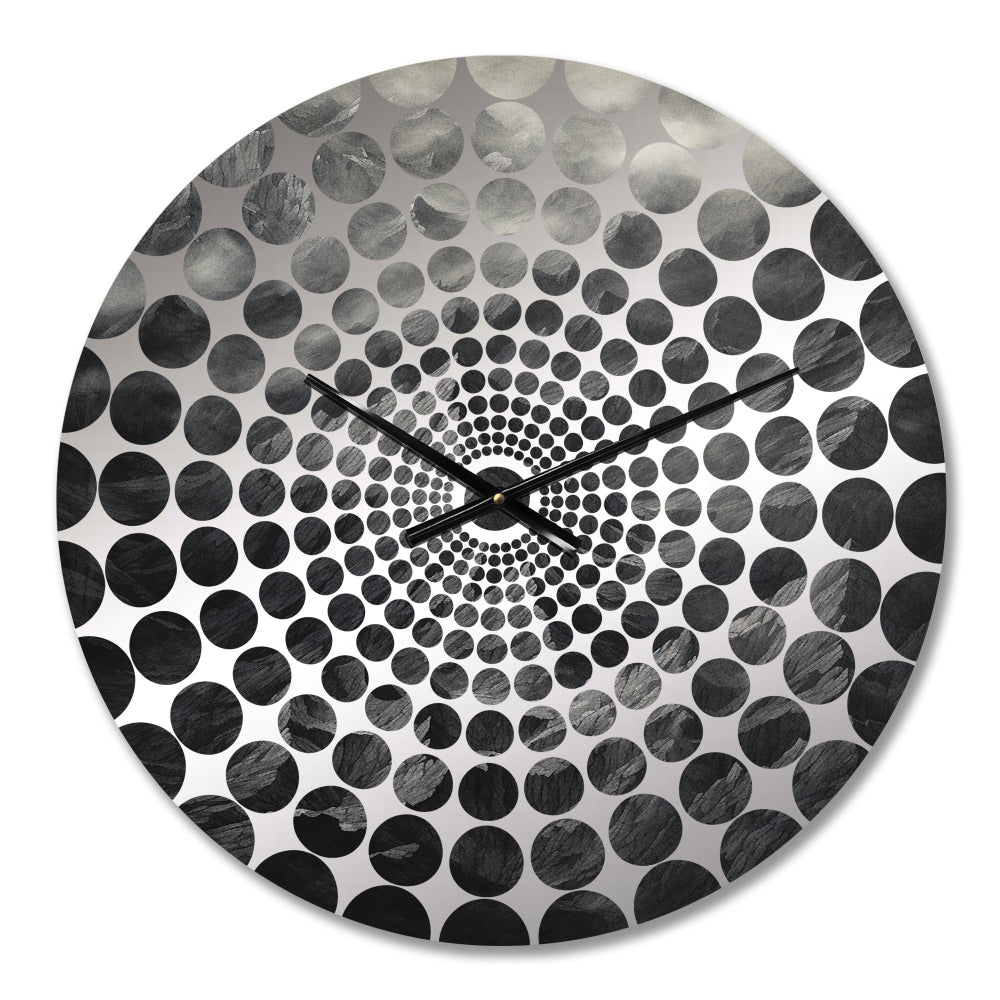 Mountains Percolated Peaks II - Landscapes Metal Wall Clock