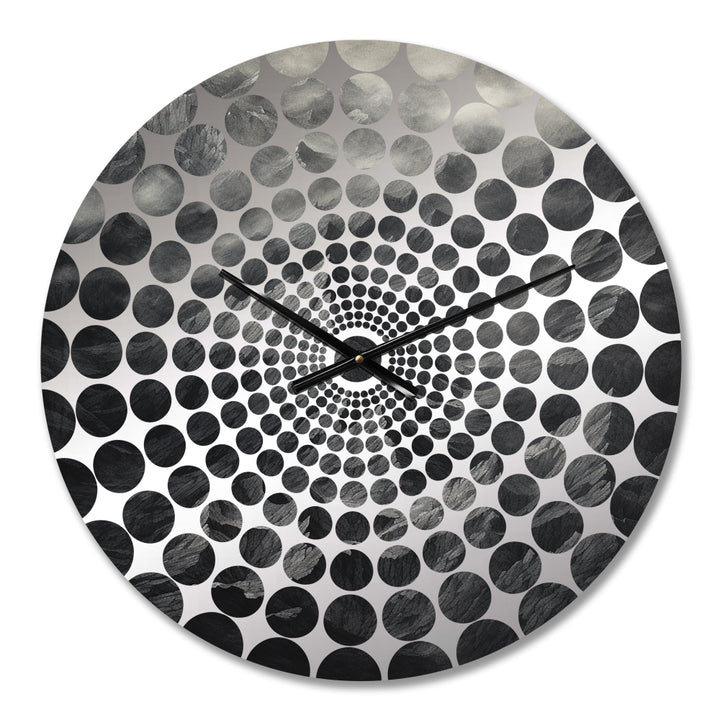 Mountains Percolated Peaks II - Landscapes Metal Wall Clock